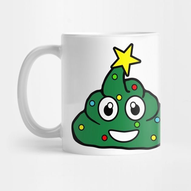 Christmas tree poo emoji ugly Christmas sweater design by B0red